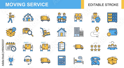 Vector icons celebrating various events and holidays with gift boxes, music, and food, perfect for invitations and decorations