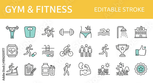 Vector icons celebrating various events and holidays with gift boxes, music, and food, perfect for invitations and decorations