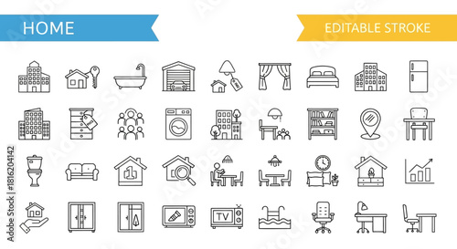 Vector icons celebrating various events and holidays with gift boxes, music, and food, perfect for invitations and decorations