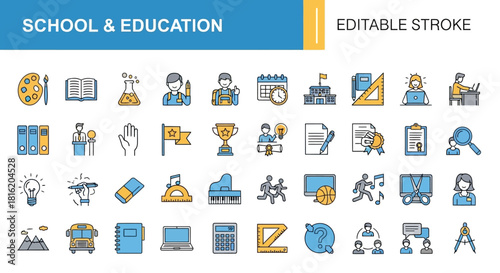 Vector icons celebrating various events and holidays with gift boxes, music, and food, perfect for invitations and decorations