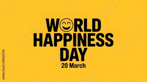 vector graphic of international day of happiness good for international day of happiness celebration. flat design. flyer design