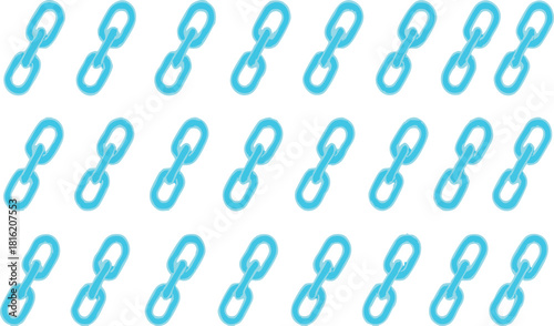 Blockchain chain link icon, glowing digital fragments, futuristic crypto symbol