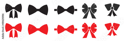  Christmas icon. Holiday symbol. Xmas icons set. bow icon. Vector illustration. EPS 10