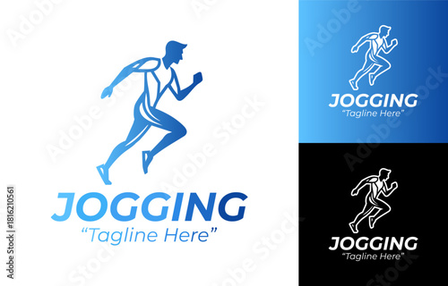 Canvastavla Jogging Logo Modern Active Running Identity