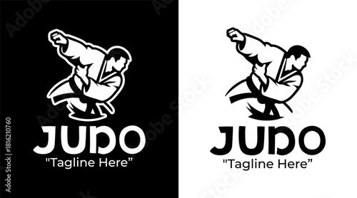 Judo Logo Minimal Grappling Art Identity