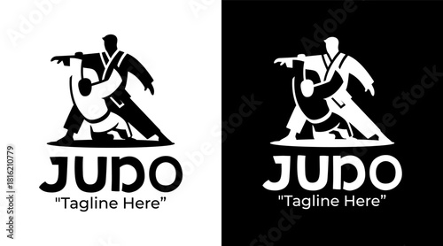 Judo Logo Classic Dojo Combat Emblem