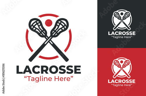 Lacrosse Logo Modern Athletic Stick Emblem