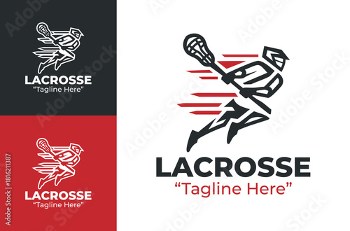 Lacrosse Logo Minimalist Competitive Sports Badge