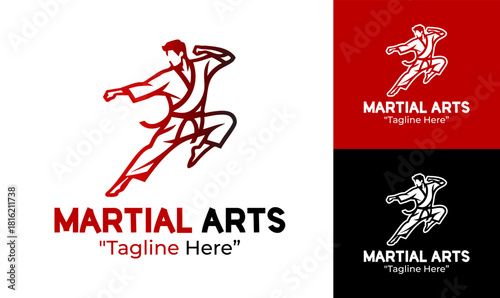 Martial Arts Logo Minimal Combat Discipline Identity