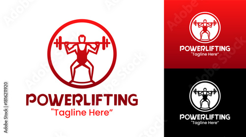 Powerlifting Logo Energetic Strength Bar Symbol