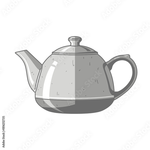 Minimalist teapot illustration capturing the essence of tea time tranquility crafted illustration