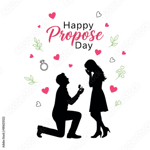 Propose day vector art
