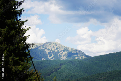View of the mountains of the Ukrainian Carpathians