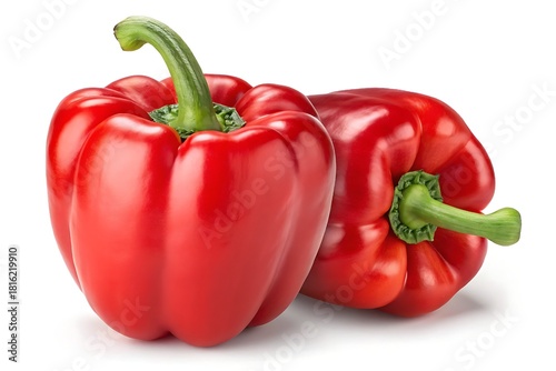 red paprika isolated on white