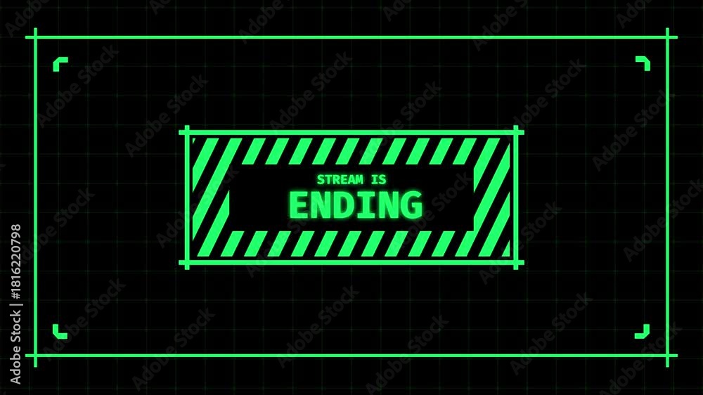 Animated stream overlay, futuristic design stream overlays, ending ...