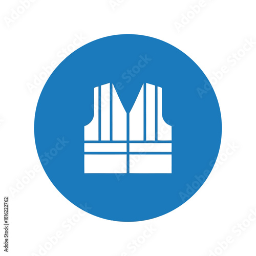 Mandatory safety vest sign icon vector   personal protective equipment worker safety Vector, illustration