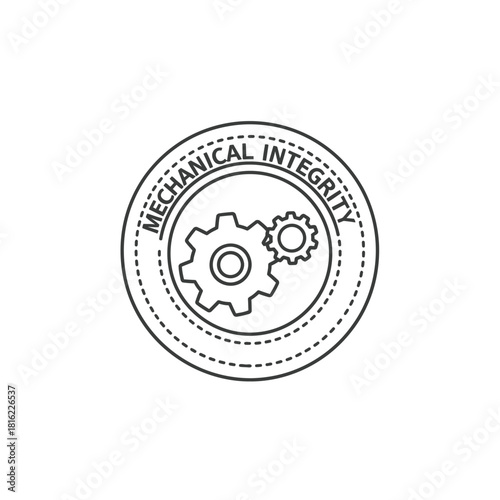 Mechanical Integrity icon with gear symbol representing industrial engineering and system reliability