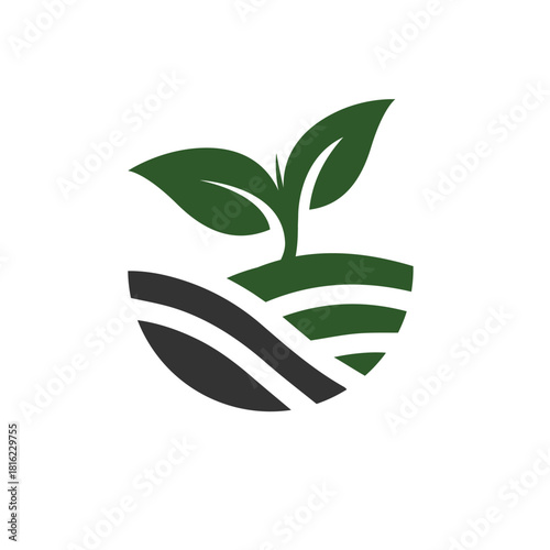 A vibrant green sprout emerges from fertile land, symbolizing growth, sustainability, and the promise of a bountiful harvest isolated on