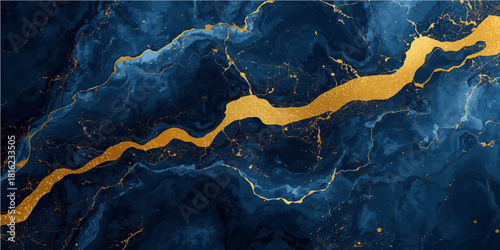 An abstract blue background with yellow paint lines illustrates a relief map of the Earth's continents and seas, symbolizing world geography and nature