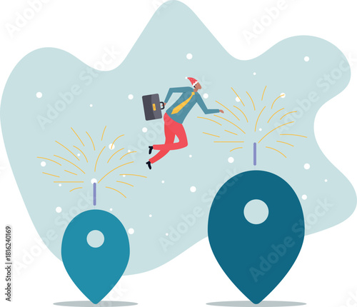 Business relocation, move office to new address or transfer to new location concept,about a man and his life.