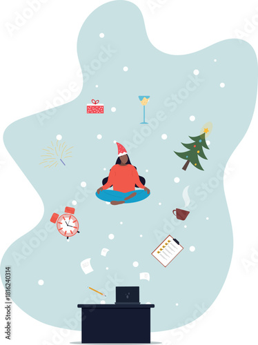 Employee wellbeing or wellness, comfortable to work, project management or relax workplace,about a man and his life.