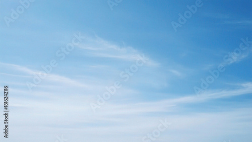Obraz na płótnie Blue sky with wispy clouds