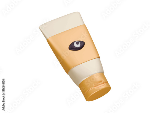 eye cream tube icon 3d illustration render