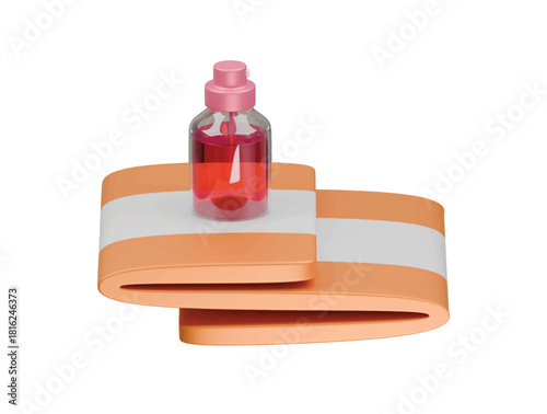 spa towel perfume icon 3d illustration render 
