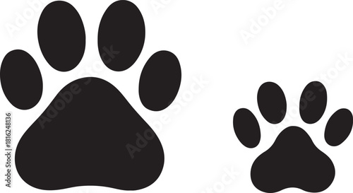 cat paw footprints silhouette
