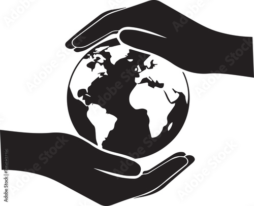 Hands protecting earth symbolizing human rights day and global peace advocacy