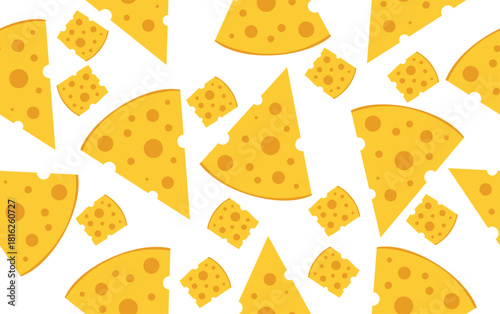 yellow cheddar cheese seamless pattern texture vector illustration cartoon background wallpaper textile fabric