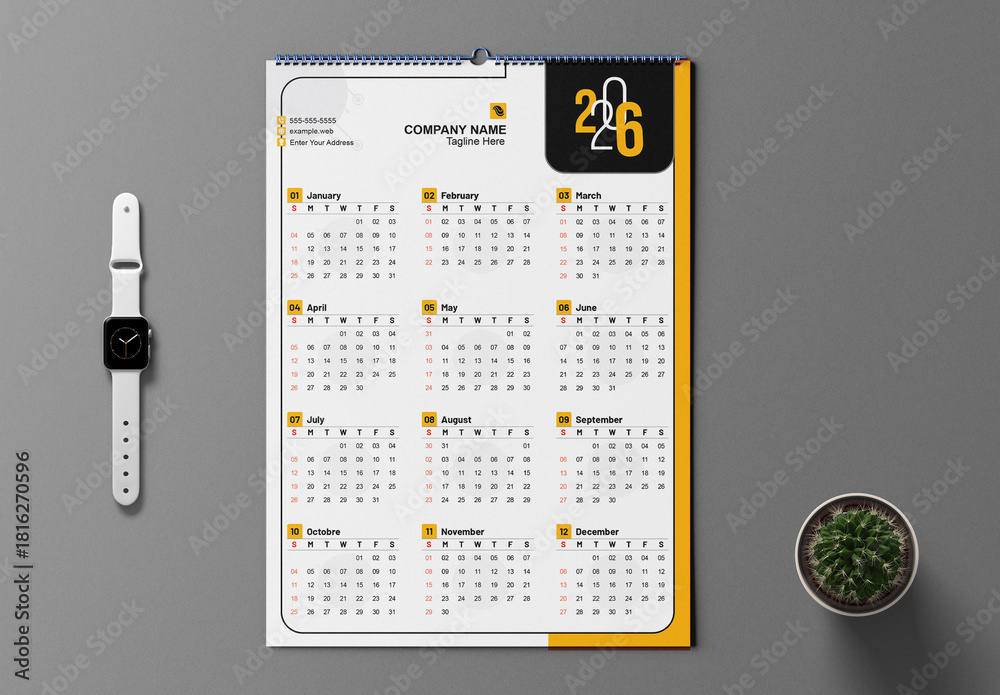 Calendar Chart Design Modern Calendar Design Template Layout Stock Template | Adobe Stock