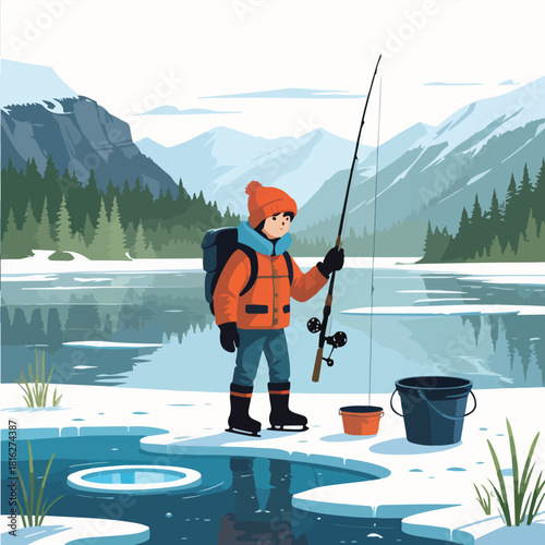 fishing in the lake