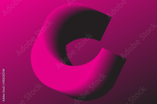 Neon Abstract Twisted Loop