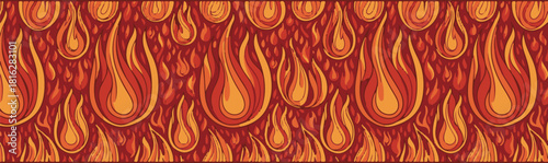 Stylized Flame Pattern Seamless Background fire heat