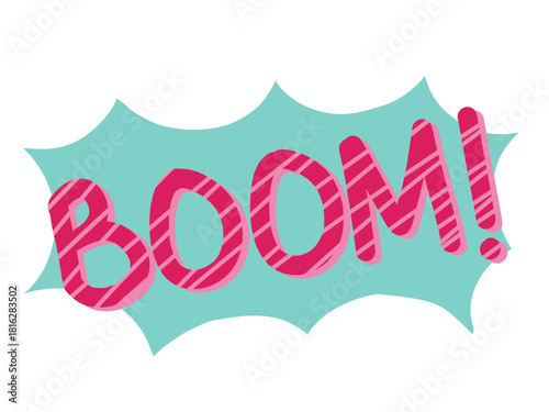 Boom Comic Explosion Sound Effect Typography