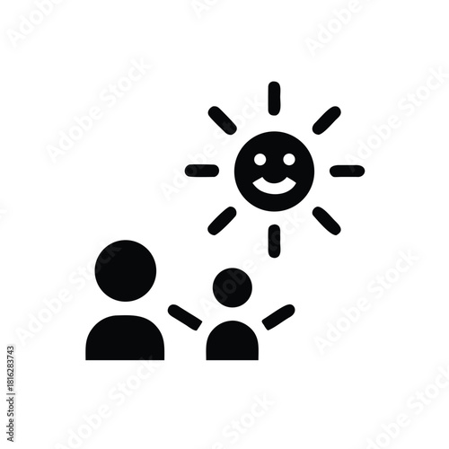 Parent and Child Enjoying Sunshine