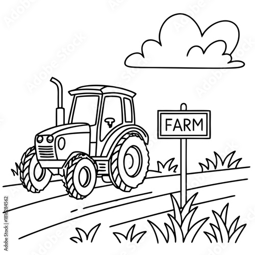 Tractor with Farm Signboard 1