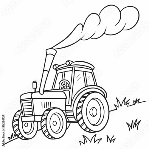 Tractor with Big Exhaust
