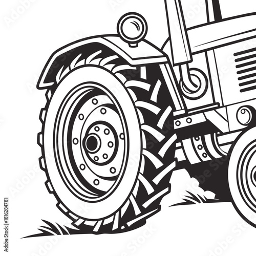 Tractor Wheel Detail 1