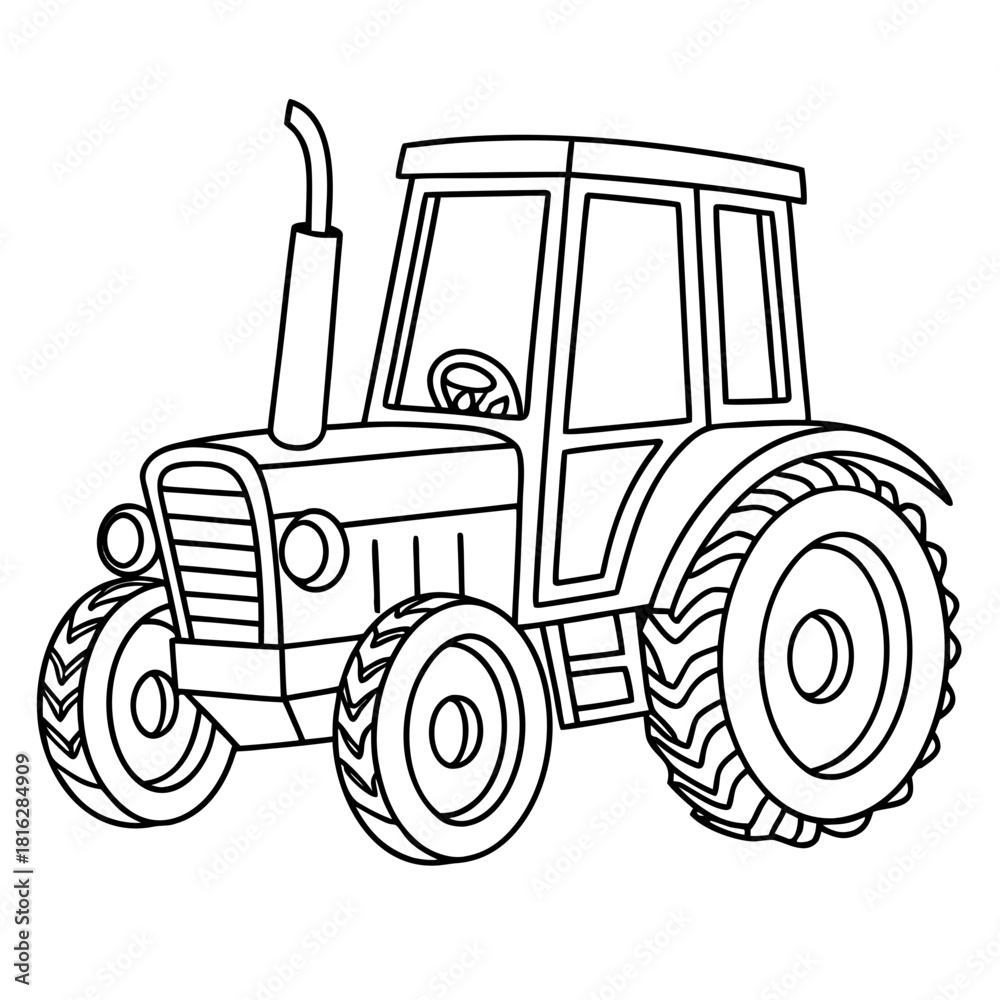 Fototapeta premium Tractor Cabin Outline 1