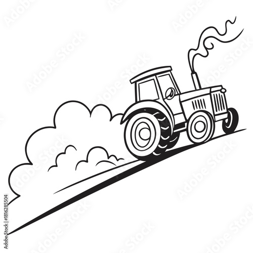 Tractor with Smoke Trail 1