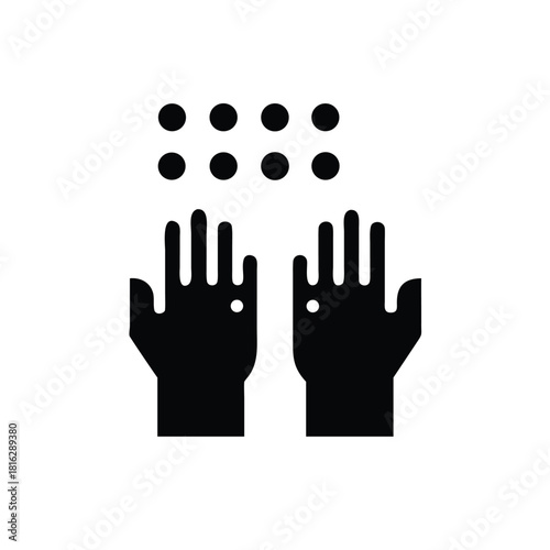 Accessibility Symbol Hands and Braille Dots