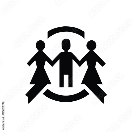 Holding Hands Silhouette Icon