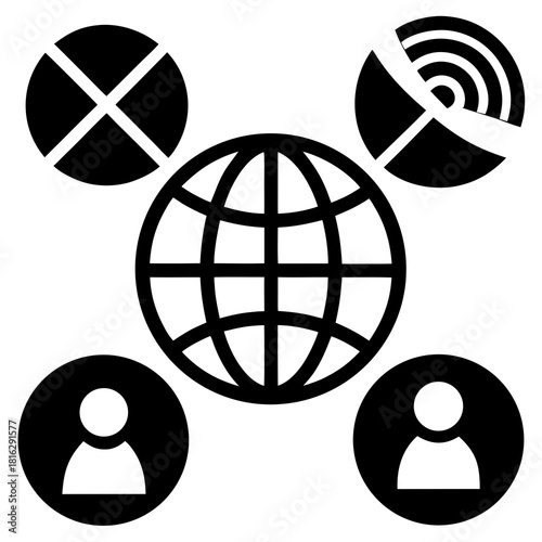Global Communication Icons Vector