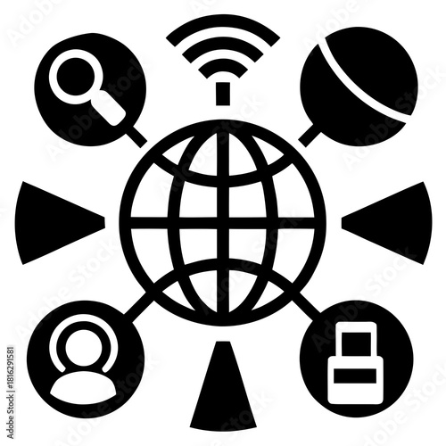 Global Communication Icons Vector