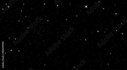 Stars in the night sky vector illustration.