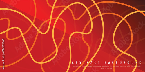 red background with yellow and orange background. Vector illustration, Abstract color background. Dynamic shapes composition. vector eps 10