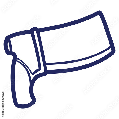 Illustration of a megaphone with bold outlines for communication concept and making announcements with simple isolated design on a white background