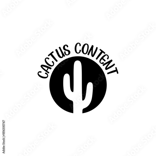 CACTUS content brand logo design custom vector  abstract brand identity company logo design 
